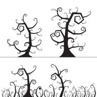 Spooky tree halloween element vector illustration N4