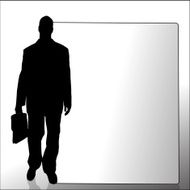 Vector silhouette of a man N672