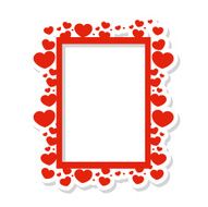 Vector frame of hearts N2