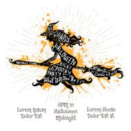 Halloween retro hand lettering poster N10