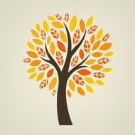 Stylized autumn vector tree