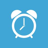 Alarm clock vector icon modern minimal flat design style