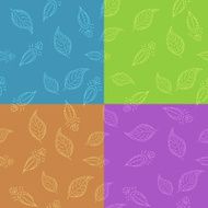 Seamless background contour leaves