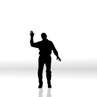 Vector silhouette of a man N673