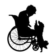 Vector silhouette of a woman N1581