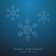 Luxury Christmas hanging snowflakes baubles vector file
