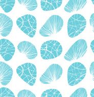 Pattern with decorative stones and shells