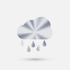 steel icon cloud rain