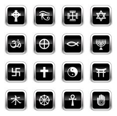 Supergloss Black Icons - Religious Symbols