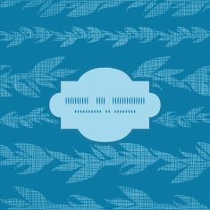 Blue vines stripes textile textured frame seamless pattern background