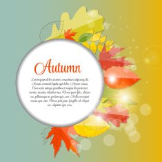 Shiny Autumn Natural Leaves Background Vector Illustration N47