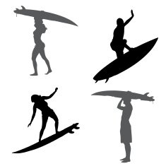 Vector silhouette of a people N171