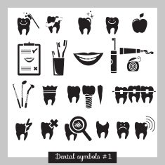 Set of dentistry symbols part 1 N8