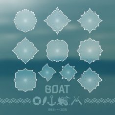 Label elements and icons in marine style N2