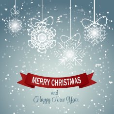 Christmas Snowflakes Background Vector Illustration N29