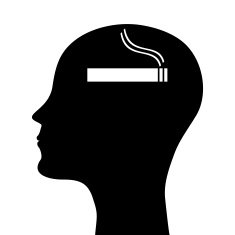 head silhouette smoker