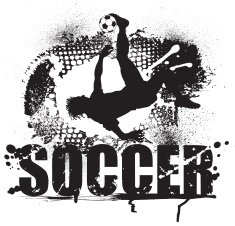 Soccer Player Grunge Graphic -Male