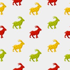 Triangular Goat Seamless Pattern N2