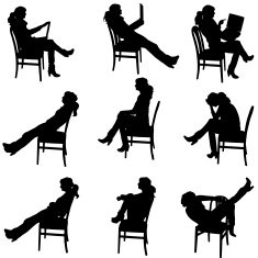 Vector Silhouette Of People N577