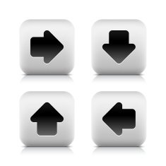Arrow sign 1 credit Right down left up icon button