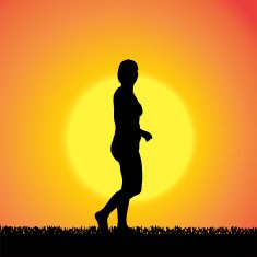 Vector silhouette of woman N275