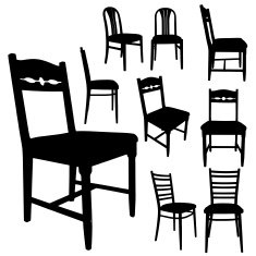 Vector silhouette of furniture