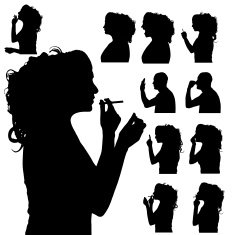 Vector Silhouette Of People N580