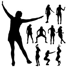 Vector silhouette of a woman N1526