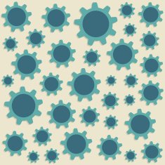 creative retro gear pattern