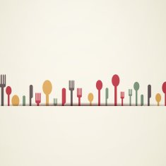 Vector Background with Abstract Cutlery