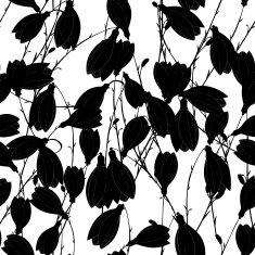Flower silhouettes pattern N2