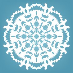 Decorative snowflake Christmas lace ornament