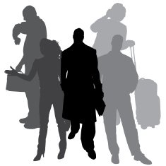Vector silhouette of businesman N8