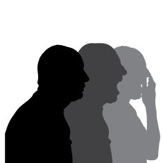 Vector Silhouette Of People N588
