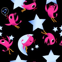 Bird and Stars Pattern 40992536