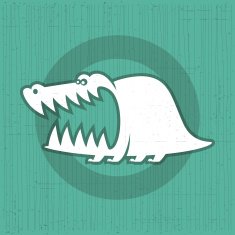 angry crocodile symbol