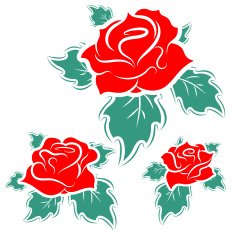 roses vector set N2