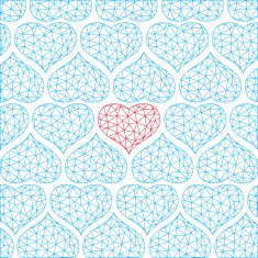 Valentines heart card N3