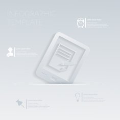 vector illustration tablet pad with sheet of paper N2