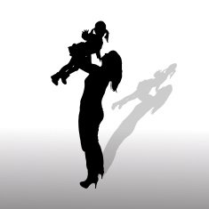 Vector silhouette of family N553