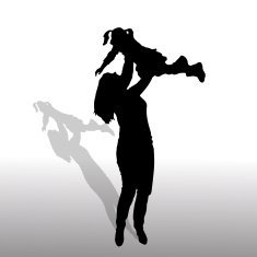 Vector silhouette of family N555