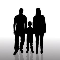 Vector silhouette of family N556