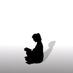 Vector silhouette of woman N287