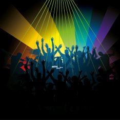 Party flyer silhouette design