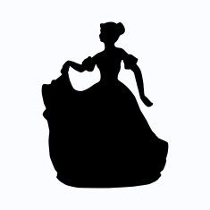 Vintage victorian lady silhouette N2