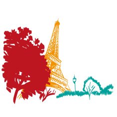 Paris city hand drawn vector illustration