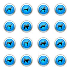 Blue Icons - Dogs