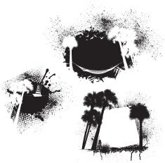 Palm Tree Grunge Backgrounds - Tropical Location