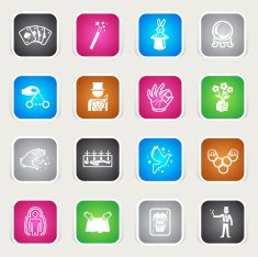 Multicolor Icons - Illusionism & Magic