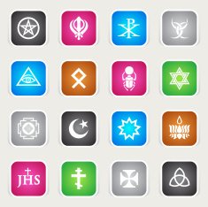 Multicolor Icons - Religious Symbols N2
